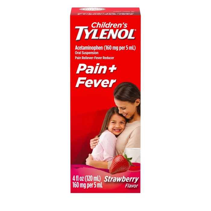 Children‘s Tylenol Pain + Fever Relief Medicine, Strawberry, 4 fl. oz