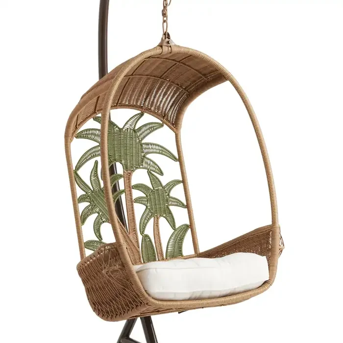 Chillasan Palm Trees Outdoor Hanging Chair and Cushion
