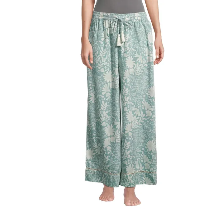 Chloe Blue And White Floral Pajama Pants