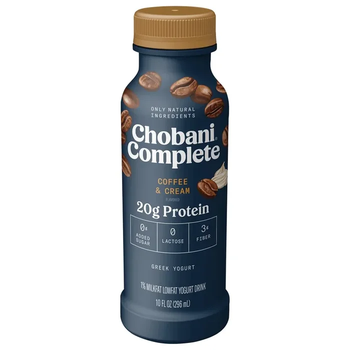 Chobani Complete 1% Milkfat Lowfat Greek Coffee & Cream Flavored Yogurt Drink 10 fl oz