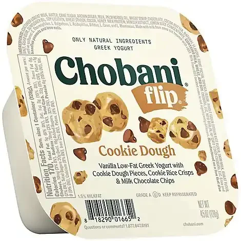 Chobani Flip Chocolate Chip Cookie Dough Low-Fat Greek Yogurt – 4.5 Oz