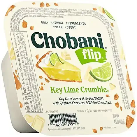 Chobani Flip Low-Fat Greek Yogurt Key Lime Crumble – 4.5 Oz