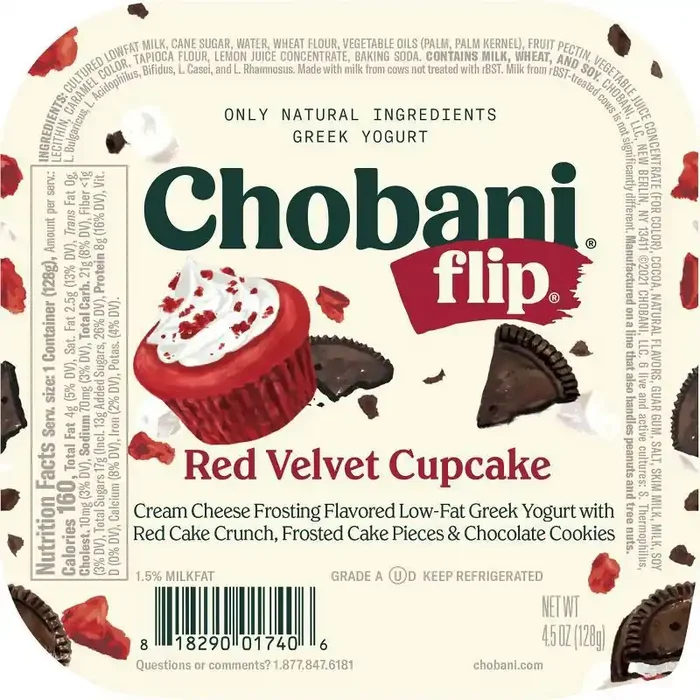 Chobani Flip Low-Fat Red Velvet Cupcake Greek Yogurt – 4.5 oz