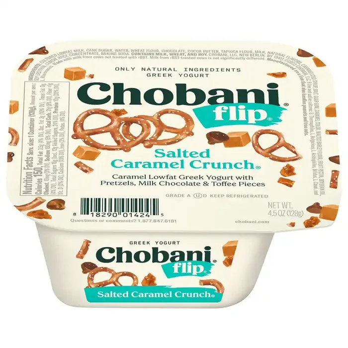 Chobani Flip Low-Fat Salted Caramel Crunch with Chocolate & Toffee Greek Yogurt 4.5oz