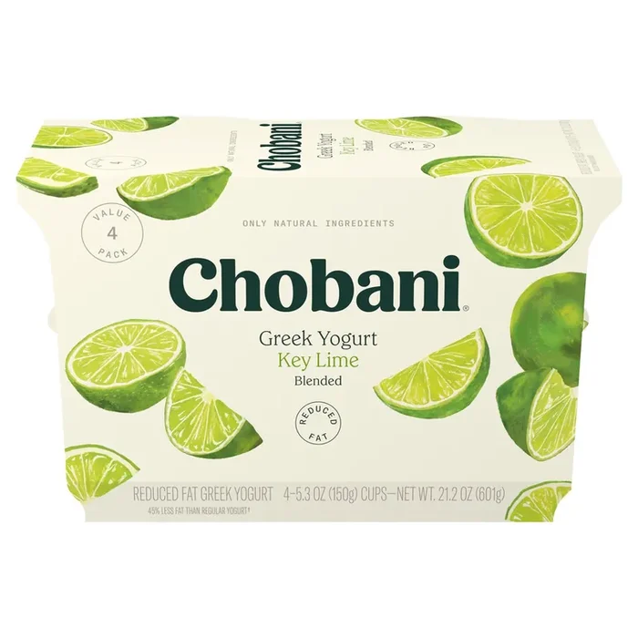 Chobani Key Lime Blended Low-Fat Greek Yogurt – 4ct/5.3oz Cups