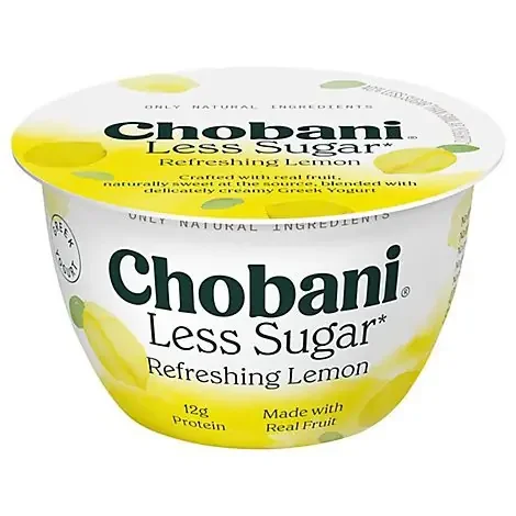 Chobani Less Sugar Fino Lemon Greek Yogurt – 5.3 Oz