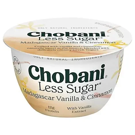 Chobani Less Sugar Madagascar Vanilla & Cinnamon Greek Yogurt – 5.3 Oz