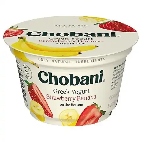 Chobani Low Fat Strawberry Banana On The Bottom Greek Yogurt – 5.3 Oz