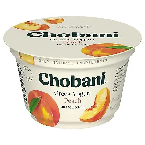Chobani Peach On The Bottom Non-Fat Greek Yogurt- 5.3 oz