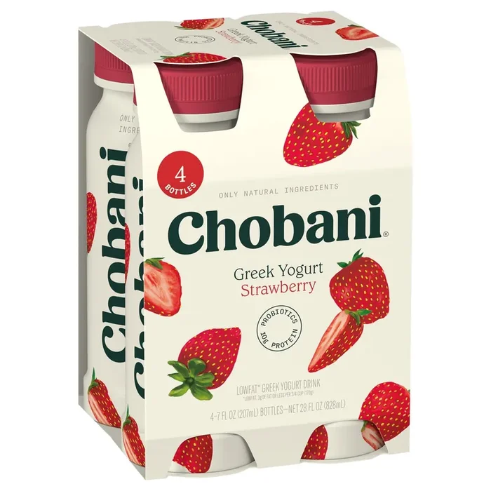 Chobani Yogurt Drink, Greek, Lowfat, Strawberry