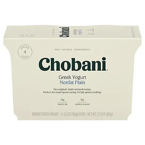Chobani Yogurt Greek Non-Fat Plain- 21.2 oz