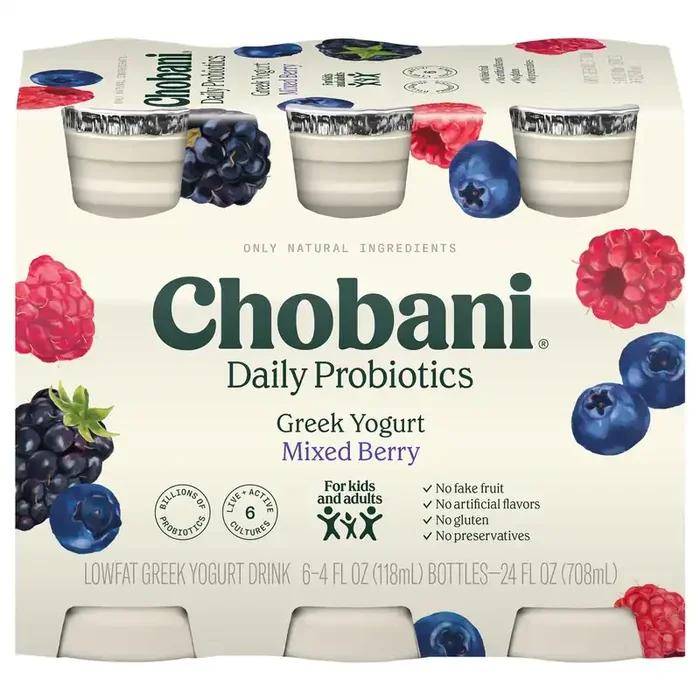 Chobani Yogurt Prob Mix Berry 6Pk