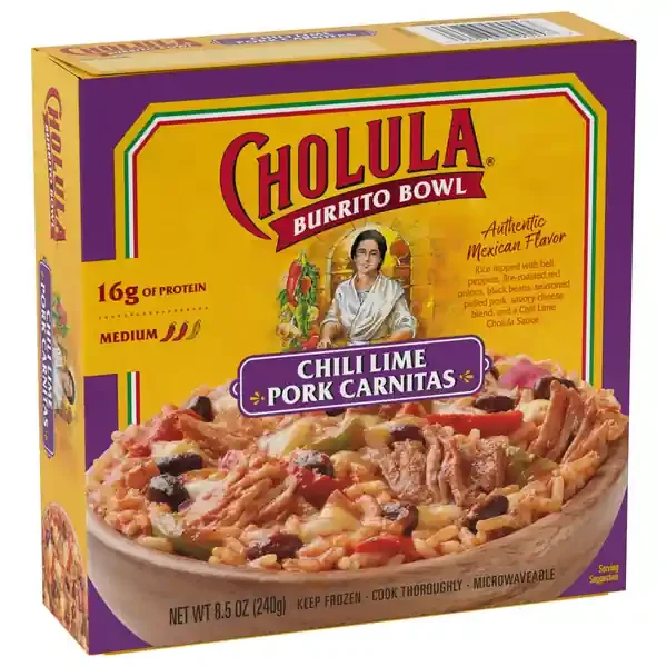 Cholula Frozen Burrito Bowl – Chili Lime Carnitas