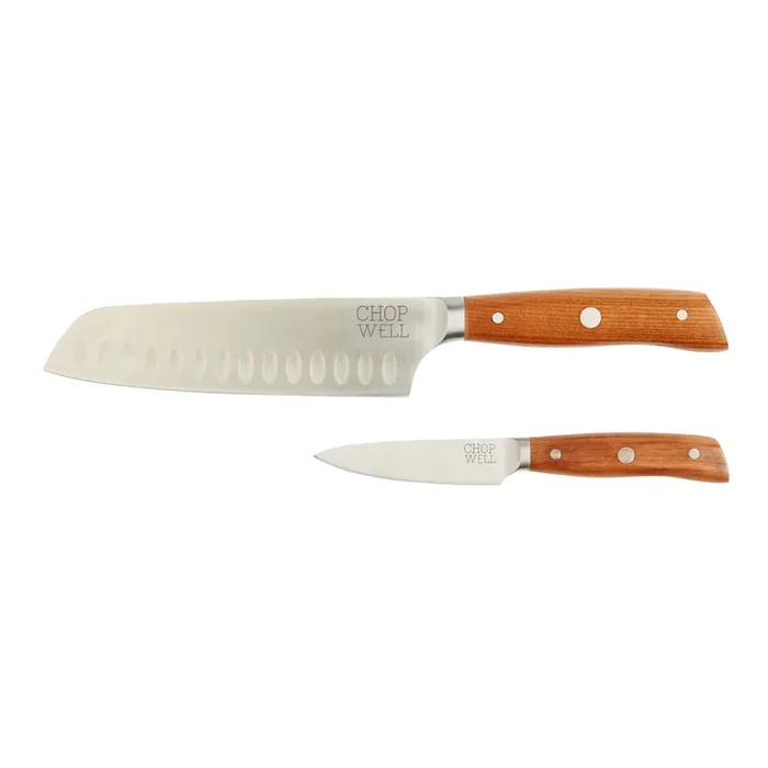 Chopwell Carbon Steel and Ash Wood 2 Piece Knife Set