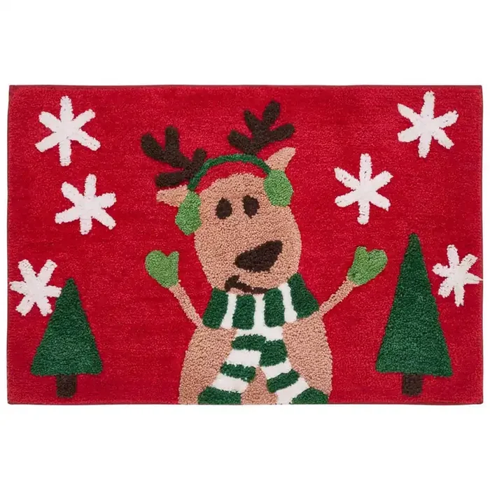 Christmas 20 x 30 Inch Reindeer Tufted Bath Mat