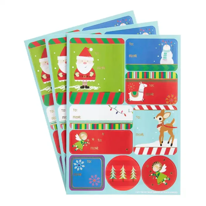 Christmas Icon Holiday Adhesive Gift Labels Set of 2