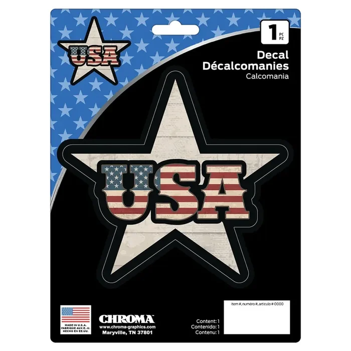 Chroma Patriotic Star Auto Decal