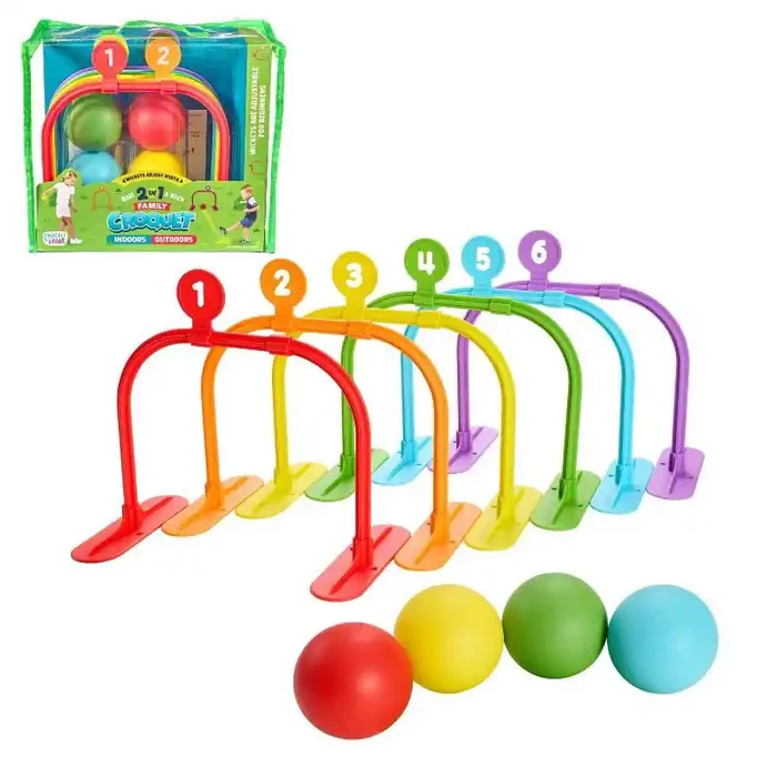 Chuckle & Roar 2 in 1 Kick and Roll Family Croquet