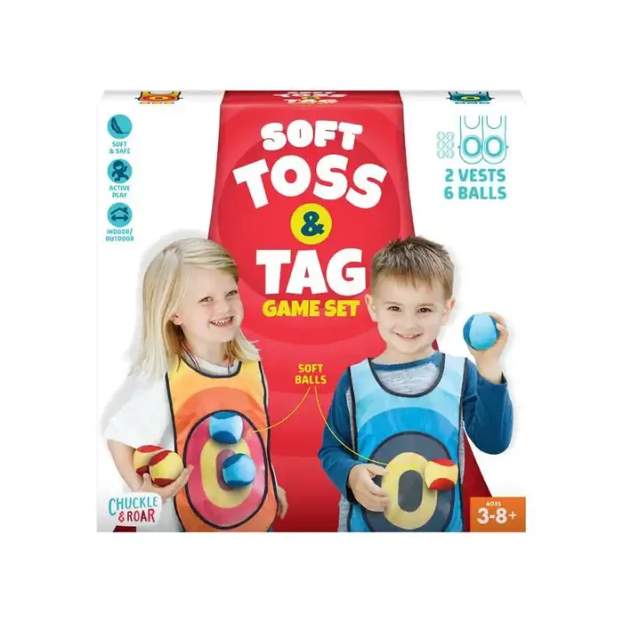 Chuckle & Roar Soft Toss and Tag Vest Toy Multi Sports Set