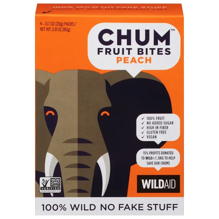 Chum Peach Fruit Bites, 4-Pack