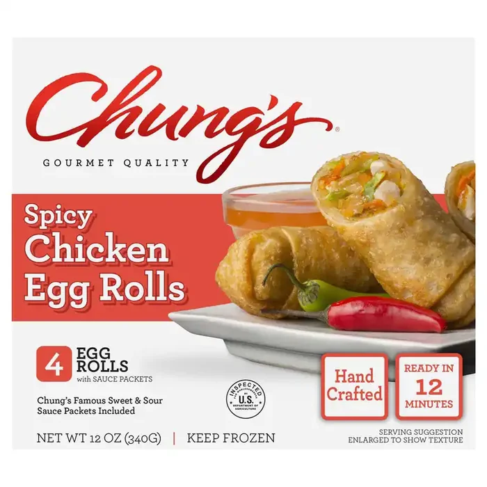 Chung‘s Gourmet Quality Spicy White Meat Chicken Egg Rolls