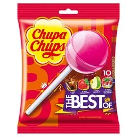 CHUPA CHUPS DAS BESTE AUS COLA, MILCHFRÜCHTE, LOLLIES MIT MEHRGESCHMACKEN, 120 G (10 STÜCK)