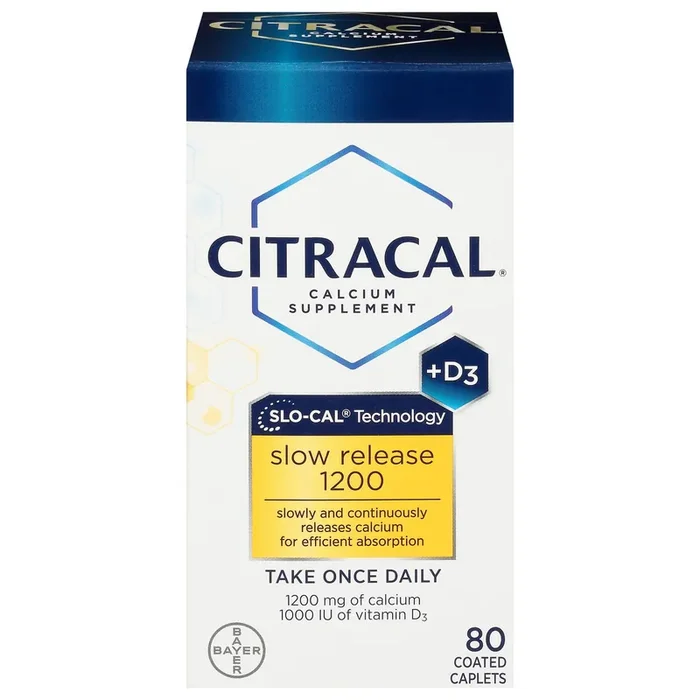 Citracal Calcium & D3 Slow Release Calcium Dietary Supplement Tablets