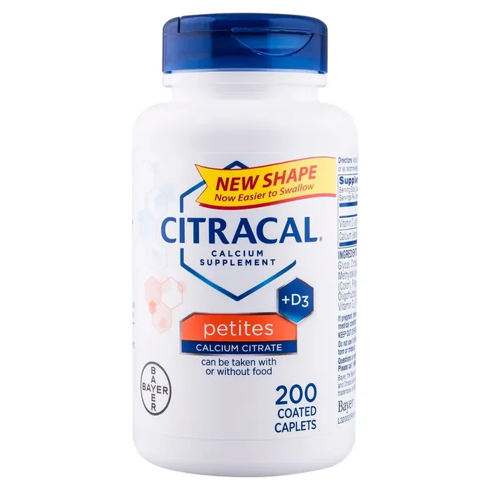 Citracal Petites Calcium & Vitamin D3 Dietary Supplement Tablets – 200ct