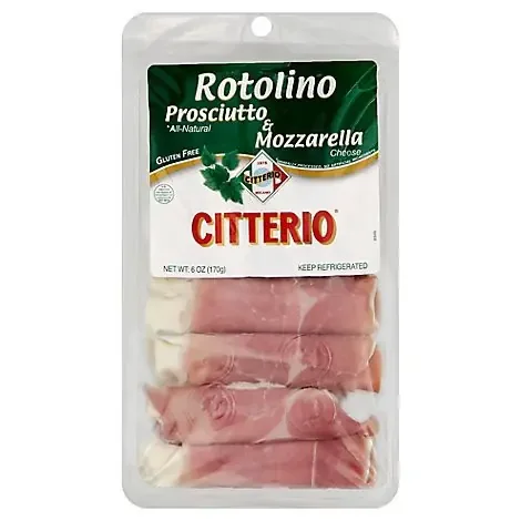 Citterio All Natural Prosciutto Mozzarella Rotolino – 6 Oz