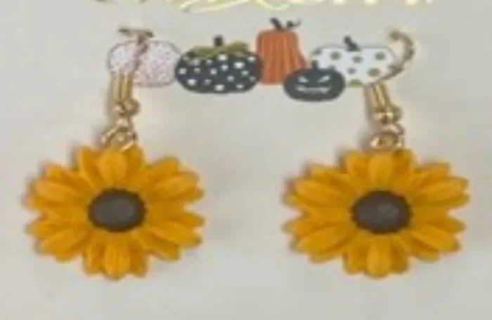 City By City Cbc Ear Clay Sunflower Drops 113986 Ylw