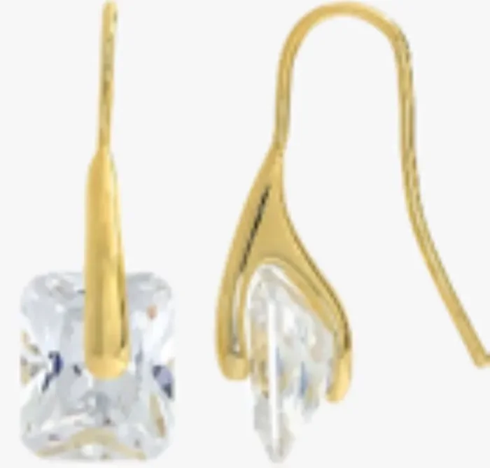 City By City Cbc Ear Cz Linear Drops 111601 Gld
