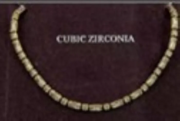 City by City Cubic Zirconia Gold Plated Dot Dash Tennis Necklace