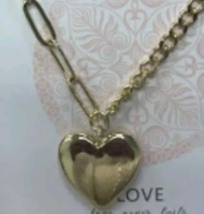 City by City Gold Curb Link Chain Pendant With Locket