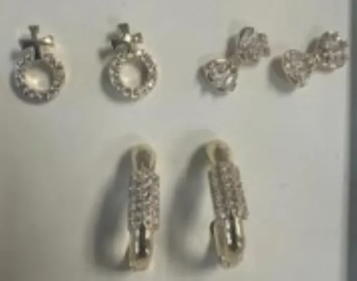 City by City Gold Plated Bow and Hoop Trio Earrings With Cubic Zirconia