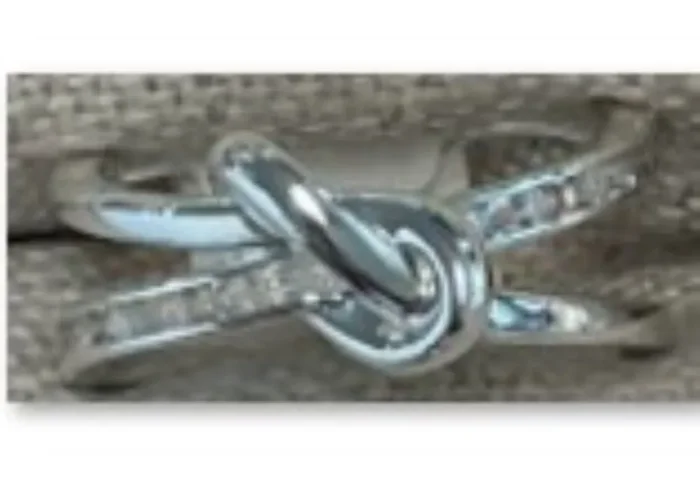 City by City Silver Knot Ring With Cubic Zirconia