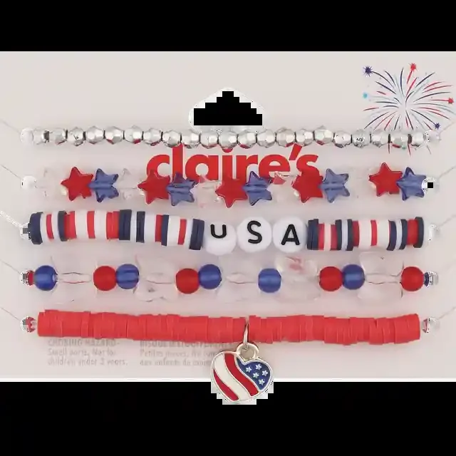 Claire‘s Beaded Bracelet, 5 Pk