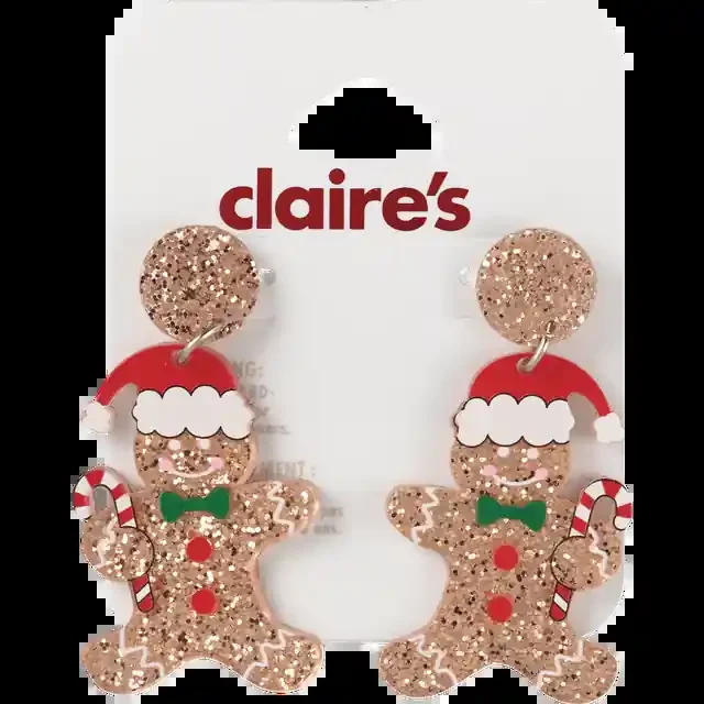 Claires Ch Earrings Gngrbrd