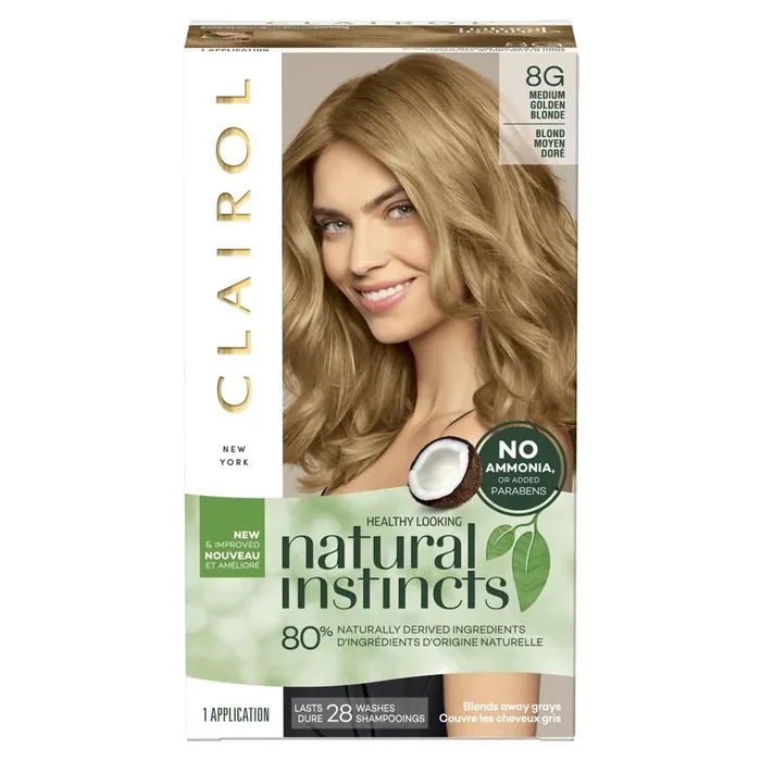 Clairol Healthy Looking Natural Instincts 8G Medium Golden Blonde Hair Color