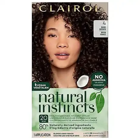 Clairol Natural Instincts Dark Brown 4 Hair Coloring Kit
