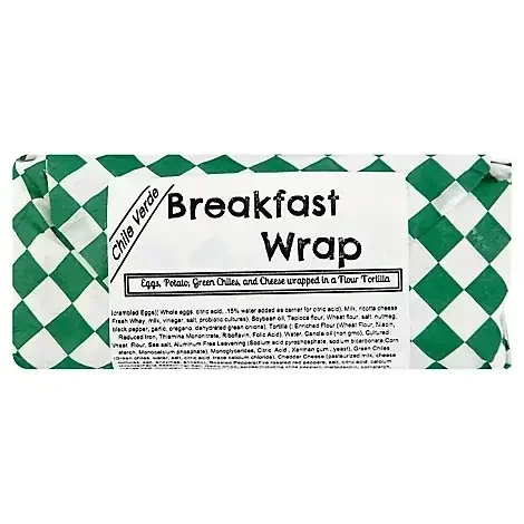 Claras Kitchen Chile Verde Breakfast Burrito – 8 OZ