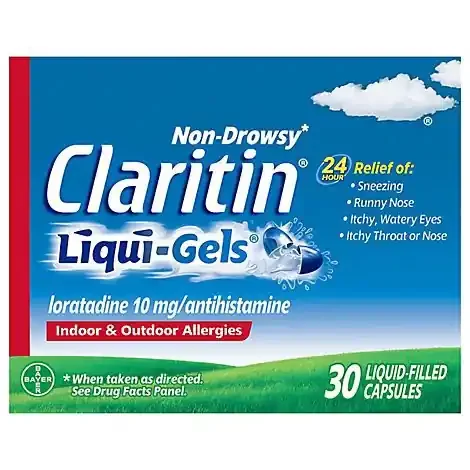 Claritin Antihistamine Liqui-Gels Indoor & Outdoor Allergies 10mg – 30 Count