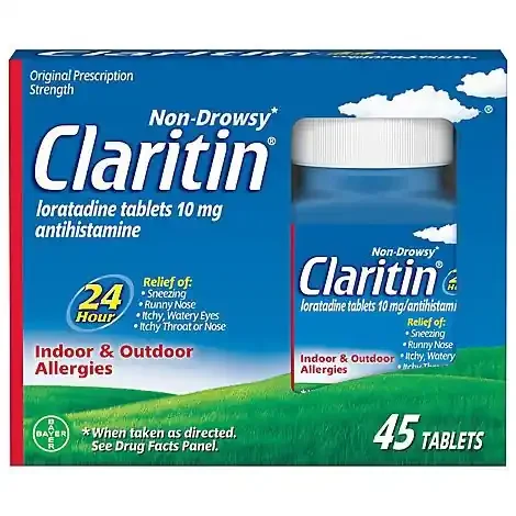 Claritin Non-Drowsy 24 Hour Allergy Tablets Value Size – 45 Count