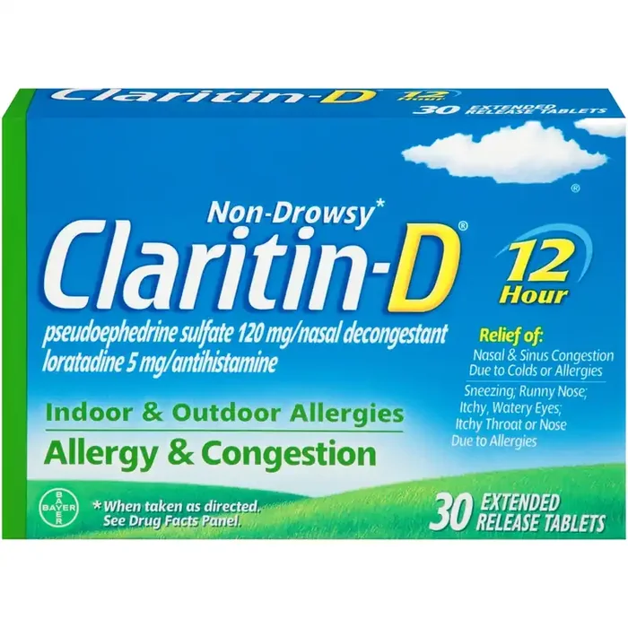 Claritind Nondrowsy Indoor Outdoor Allergies Allergy Congestion Extended Relief Tablets