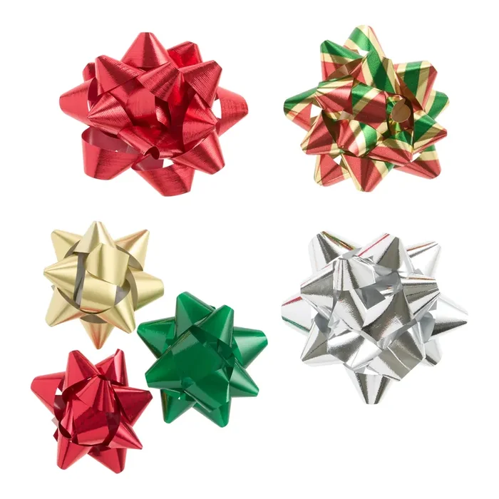 Classic Assorted Adhesive Holiday Gift Bows 14 Pack