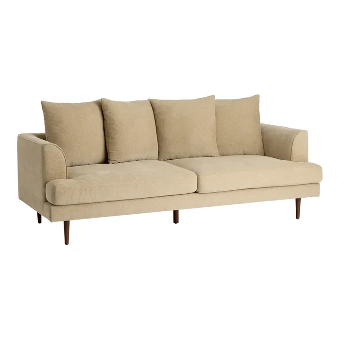 Claudius Sand Chenille Scatter Back Pillow Sofa