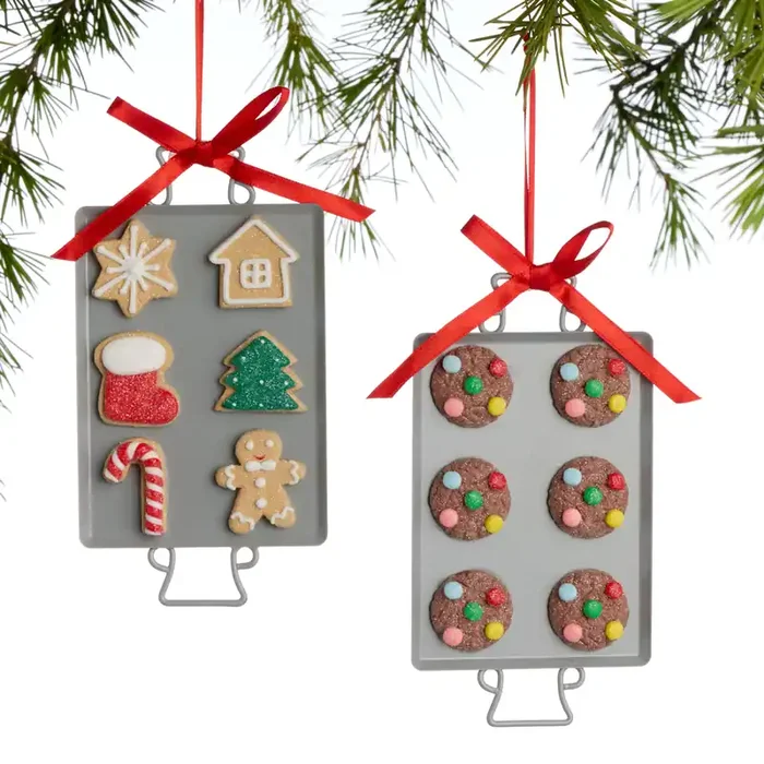 Claydough Cookie Sheet Ornaments Set of 2