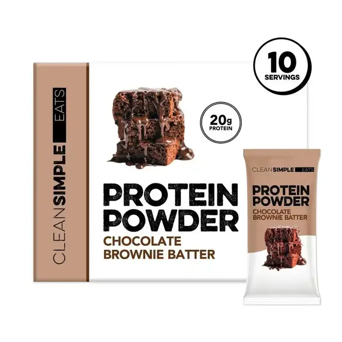 Clean Simple Eats Protein Powder Sticks – Chocolate Brownie Batter – 12oz/10ct
