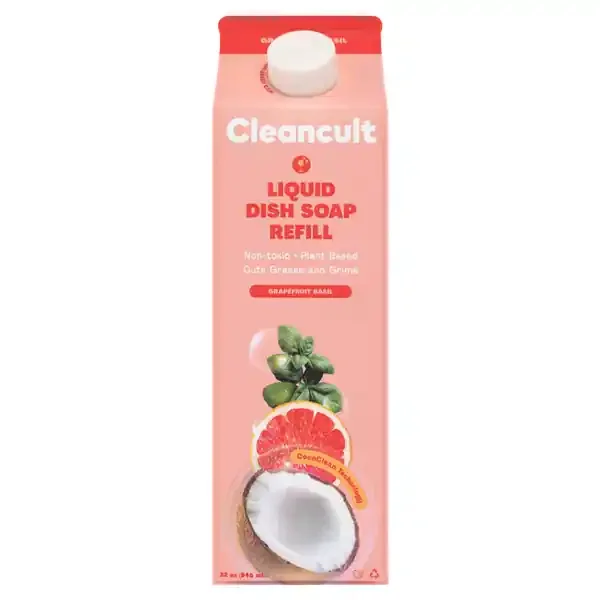 Cleancult Liquid Dish Soap Refill – Grapefruit Basil