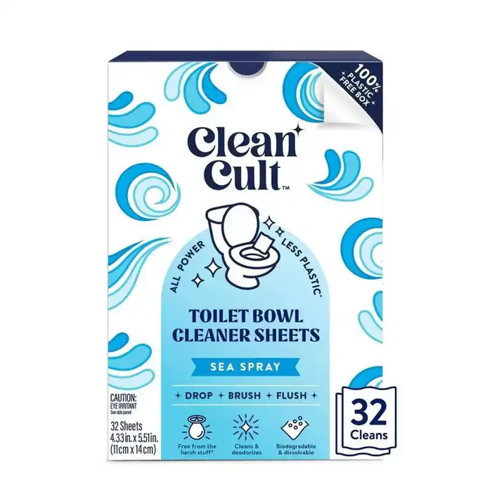 Cleancult Sea Spray Toilet Bowl Cleaner Sheets – 32ct