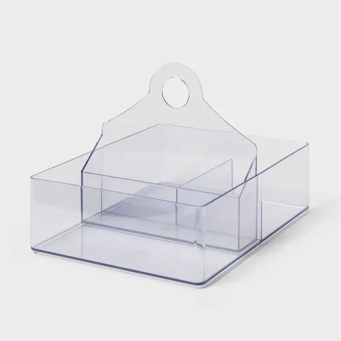 Clear Angled Drawer Insert – Brightroom™ Plastic Bath Caddy, Shower Organizer, 12″x9″x3.5″, 1.68 lbs